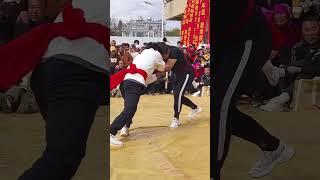 Wonderful mixed wrestling between strong boy vs girl fight match kushti between men and women