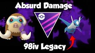 98IV *LEGACY* Shadow Latios OUTPUTS ABSURD DAMAGE Master League FT Mamoswine & Dusk Mane Necrozma