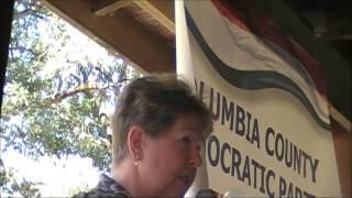 Democratic Party Chair Jim Burn and Candidate for Governor, Jo Ellen Litz address Columbia County De