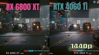 RX 6800 XT vs RTX 4060 Ti 1440p Gaming