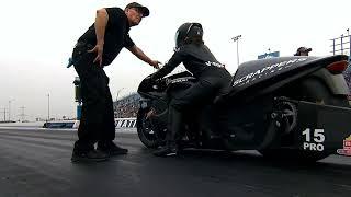 Joey Gladstone, Jianna Evaristo, Pro Stock Motorcycle, Qualifying Rnd 1, Gerber Collision & Glass Ro