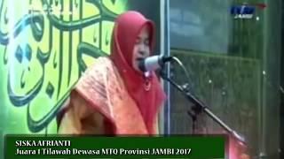 Allahuakbar!JUARA 1 Siska Afrianti Tilawah MTQ Provinsi JAMBI November 2017