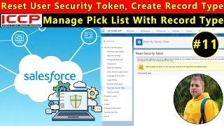 Reset User Security Token, Create Record Type and Manage Picklist With Record Type