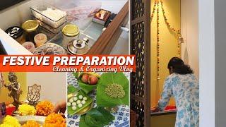 HOME MANDIR ORGANIZATION & DECOR | Getting Puja Room Ready for Festivals | Mandir Tour