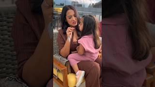 Actress Priyanka Karki with cute daughter Ayanka  #motherslove