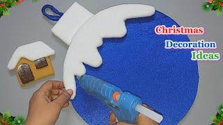 DIY New Low cost Christmas wreath making idea from Cardboard | DIY Christmas craft idea