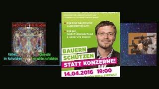 Bauern schützen statt Konzerne NR DI Wolfgang Pirklhuber Vortrag in Sulz N.Ö. am 14.4.16