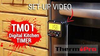 ThermoPro TM01 Digital Kitchen Timer Setup Video