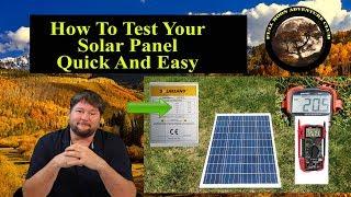 How To Test Your Solar Panel - Quick And Easy