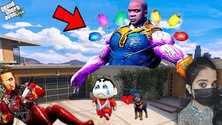 Franklin Becomes Thanos & Killed Iron Man | Shinchan - GTA 5