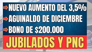 Próximo Aumento 3,5% oficial + BONO de $200.000 + $460.000 en Diciembre