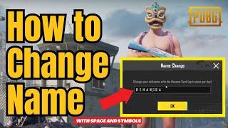 How to Change Name in PUBG Mobile 2024 with Space, Symbols and Stylish Font