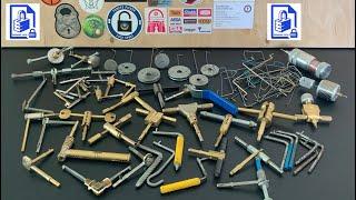 300. My DIY collection of simple homemade lock picking tools & video picking 50 Mortice Lever Locks