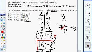 ОГЭ Информатика задание 6 Исполнитель Чертежник Сместиться (x, y)