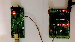 ATtiny2313A LED Control from PC using RS485 Protocol #Shorts