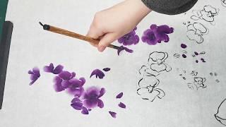 Как рисовать Орхидею видео урок How to draw Orchid tutorial 난초 그림 그리기