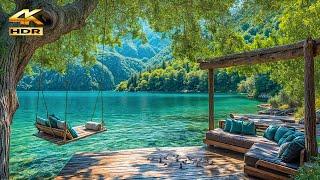 Most Peaceful Lakefront Retreat in 4K HDR | Gentle Nature Sounds, Crystal Clear Water & Forest Views