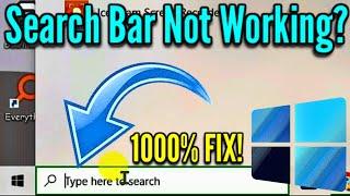 FIX Search Bar not Working in Windows 10/11 PERMANENTLY!