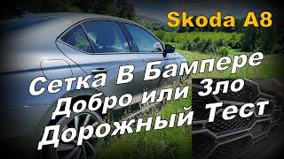 Skoda A8: Сетка в Бампере. Зло или Польза? Дорожный Тест в +40 (2023)