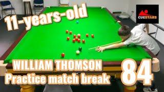 84 BREAK FOR 11 YEAR OLD - William Thomson makes a fantastic break on a Star Table! 