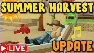 THE NEW SUMMER HARVEST UPDATE IS HERE! GROW A GARDEN | LIVE!#shorts