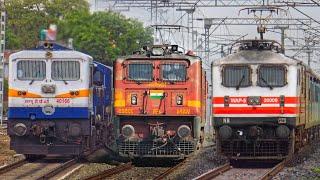 Dangerous WAP7 Bandra Yuva+Mumbai Rajdhani+Yesvantpur SF+Ahmedabad Express attacks Umroli - IR