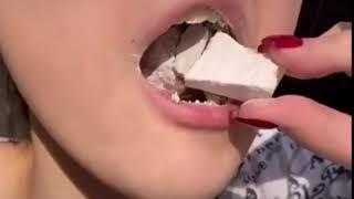 Мел элен хруст глина асмр Mel glina mukbang crunch asmr chalk melok