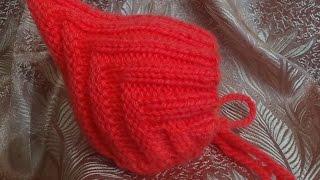 Детская шапочка спицами ЭЛЬФ. Baby hat knitting ELF