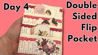 12 Days of Christmas Junk Journal Ideas- Double Sided Flip Pocket