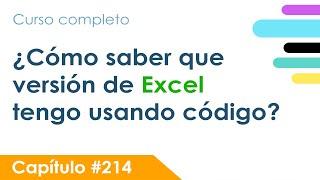 ¿Que VERSION DE EXCEL tengo? - Capítulo 214