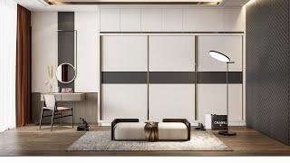 Enscaoe Wardrobe & Dressing  interior design | Designed by IID Studio