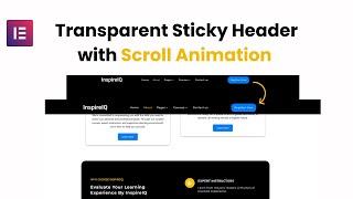 Create a Transparent Sticky Header with Scroll Animation in WordPress with Elementor