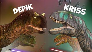 Карнотавры против Аллозавров | Depik PvP Kriss | The Cursed Isle