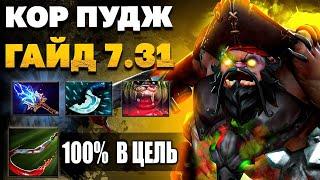 КАК ТАЩИТЬ НА ПУДЖЕ В 7.31с? Разбор игры задрота 4.500 игр на Pudge в 7.31c [Дота 2 гайд]