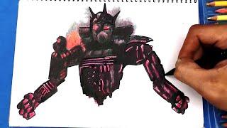 How to draw destroyed Juggernaut Astro toilet in Skibidi toilet 77 Part 3