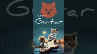 Rockstar Cat in Action Watch this feline shred the guitar like a pro #Cat #guitar #shorts #ytshorts