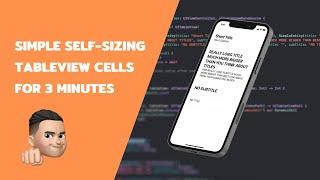 iOS Self-sizing UITableViewCell for 3 minutes
