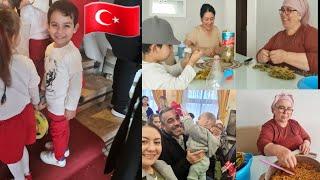 MI SUEGRA ME ENSEÑA A HACER SARMA ASÍ FUE EL EVENTO DEL DÍA DEL NIÑO EN LA ESCUELA DE OLCAY  Bursa