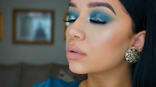 New Years Eve Makeup | Turquoise with glitter