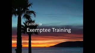 California Exemptee Training | State-Approved