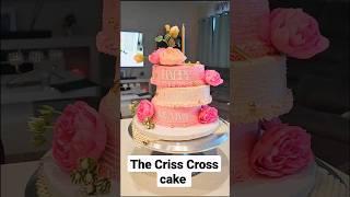 Trending Criss Cross cake Design #cake#crisscross #cakedecorating