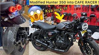 Modified Hunter 350 into CAFE RACER ! | Hunter Modified | Hunter 350 Accessories | Hunter Exhaust