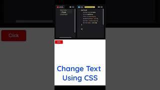 CSS Button Text Change #shorts