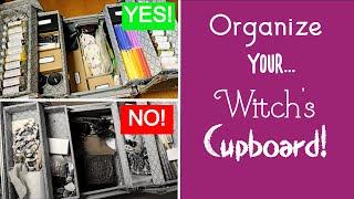 Organize Your Witch's Cupboard with me! Wicca-Witch-Pagan-Witchcraft- ritual supplies-candles-herbs