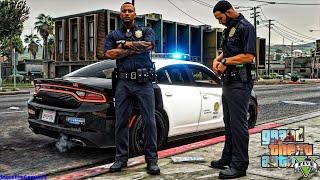 Playing GTA 5 As A POLICE OFFICER City Patrol| GTA 5 Lspdfr Mod| 4K