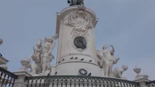 4k walking tour of Commerce Square in Lisbon Portugal