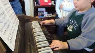 Piano Class of Alexander Gurin - Robert  Experimenting with Roland Harpsichord.