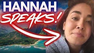 HANNAH KOBAYASHI SPEAKS!! Stunning UPDATE! Instagram Video. WATCH!