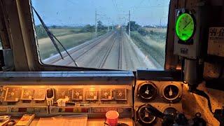  Train Driver's View Bulgaria: BDZ44 098 from 0 to 110 km/h nice roar sound from engines!