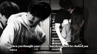 When you thought your enemy hated you until he choked you into a k!ss|Jungkook oneshot
